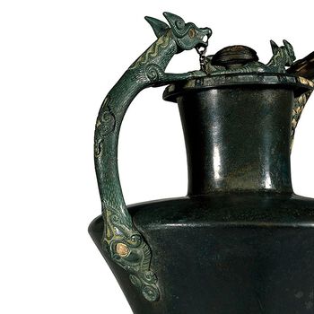Det keltiske kunsthåndverket var særegent. Dette er en detalj på håndtaket av en kanne funnet i Basse Yutz i Frankrike. Les mer om kelternes kunst og dens forbindelser til Norge. Foto: British museum/CC BY-NC-SA 4.0