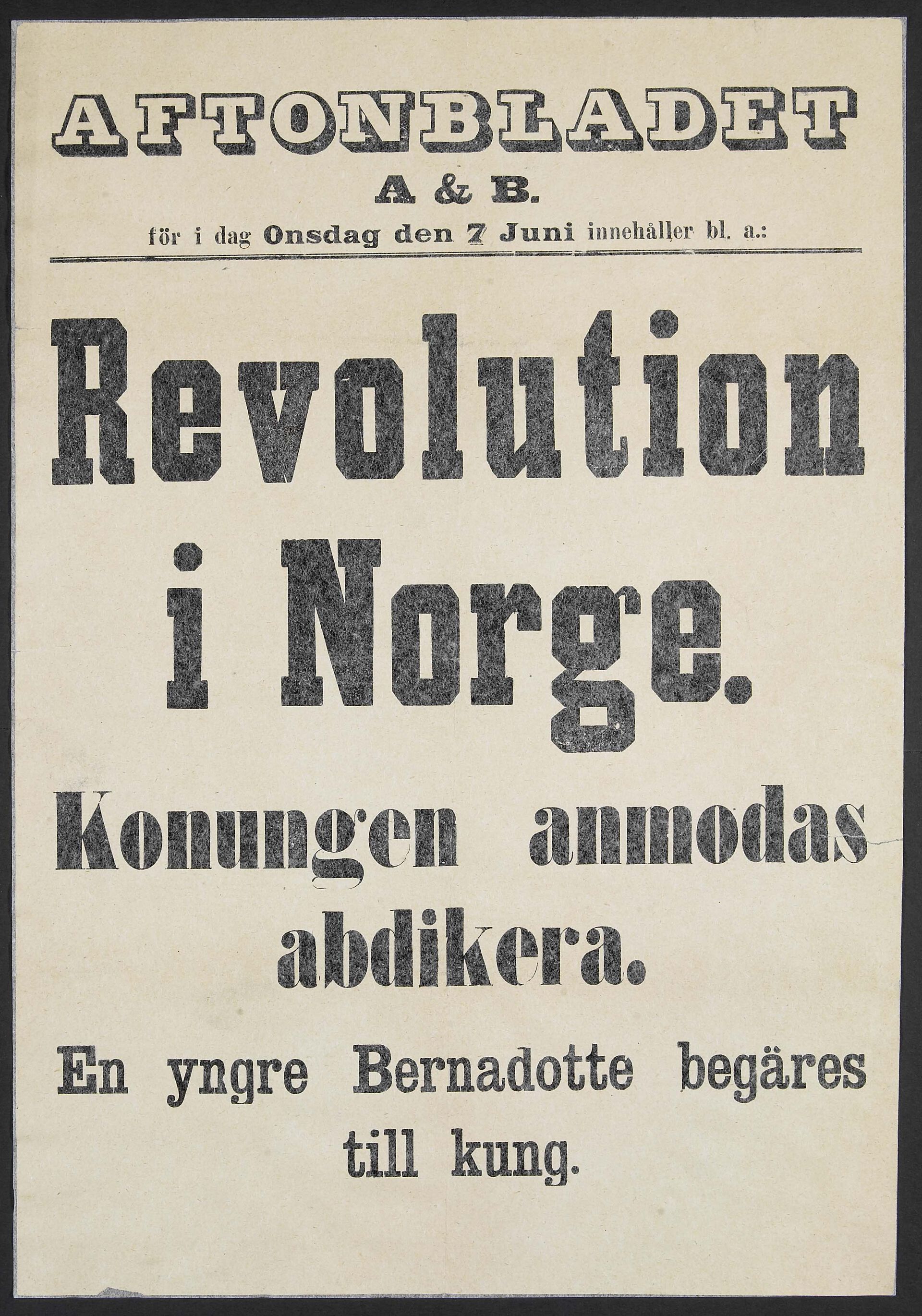 Flyveblad fra Aftonbladet