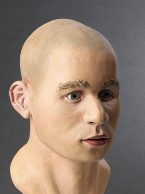 Avfotografert 3D-modell, rekonstruert hode og ansikt