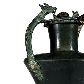 Det keltiske kunsthåndverket var særegent. Dette er en detalj på håndtaket av en kanne funnet i Basse Yutz i Frankrike. Les mer om kelternes kunst og dens forbindelser til Norge . Foto: British museum/ CC BY-NC-SA 4.0