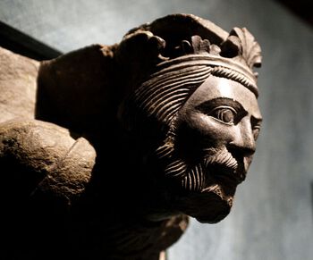 Skulptur i Nidarosdomen av det som trolig skal forestille Sverre Sigurdsson. Sverre var sentral i kampen om kongemakten i Norge på slutten av 1100-tallet. Les mer om borgerkrigene på 1100-tallet .&amp;#160;Foto: Rolf M. Aagaard/NTB scanpix