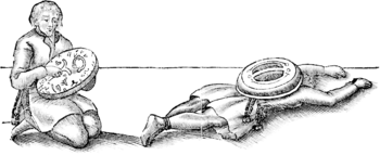 Denne illustrasjonen er&amp;#160;fra Johannes Schefferus’ (1621–1679) bok Lapponia som regnes som det første større verket om samisk kultur, historie og levemåter. Illustrasjonen viser trommespill på runebomme. En av mennene har falt i transe, eller djevelsøvn som man kalte det på 1700-tallet. Les mer om samene&amp;#160;under trolldomsforfølgelsene i Norge . Digitalisering: Tor Gjerde/CC pdm