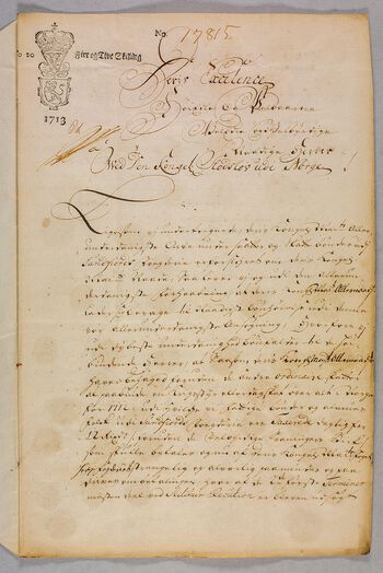 En klageskrivelse fra bøndene i Sunnfjord over armod og krigsskatter under den store nordiske krig. Les om krigsbyrdene i Norge under&amp;#160;den store nordiske krig .&amp;#160;Foto: Riksarkivet, Stattholderembetet 1572-1771, D IV Embetsmannsbrev, supplikker o.l., L0065 01.10.1713– 15.11.1713, klage fra bønder i Sunnfjord 2/14. november 1714&amp;#160;