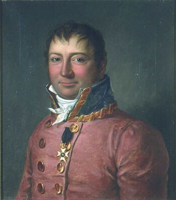 Wilhelm Frimann Koren Christie (1778–1849) tilhørte selvstendighetspartiet, og som Stortingets første president arbeidet han for gunstige vilkår da unionen med Sverige ble uunngåelig høsten 1814. Les mer om begivenhetene i 1814 . Foto: Eidsvoll 1814/offentlig eiendom