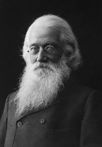 For historikeren&amp;#160;Ernst Sars (1845–1917), her&amp;#160;fotografert i 1907, var 1814-grunnloven et resultat av nordmennenes ønske om nasjonal uavhengighet og folkestyre. Les om historikernes ulike syn på begivenhetene&amp;#160;i 1814 .&amp;#160;Foto: L. Forbech/Nasjonalbiblioteket