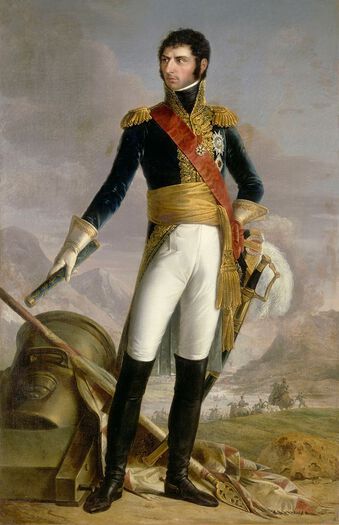 Før Carl Johan ble svensk kronprins i 1810, hadde han vært en av Napoleons generaler og gikk under&amp;#160;navnet Jean Baptiste Bernadotte. Av Napoleon ble han også gitt tittelen prins av Pontecorvo.&amp;#160;Da&amp;#160;Jean Baptiste Bernadotte ble svensk kronprins, førte han Sverige til krig mot&amp;#160;Napoleon. Les om Carl Johans utenrikspolitikk og hans planer om å&amp;#160;innlemme&amp;#160;Norge i en union med Sverige .&amp;#160;Maleri av Joseph Nicolas Jouy (1809–1880). Foto: Gérard Blot/Falt i det fri