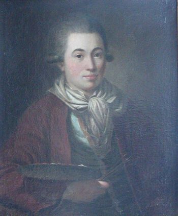Dette er Erik Pauelsens selvportrett fra 1776. Den danske kunstneren reiste rundt i Sør-Norge med kongelig støtte&amp;#160;i 1788. Les om kunstnernes oppdagelse av Norge . Foto: ukjent/ CC PDM