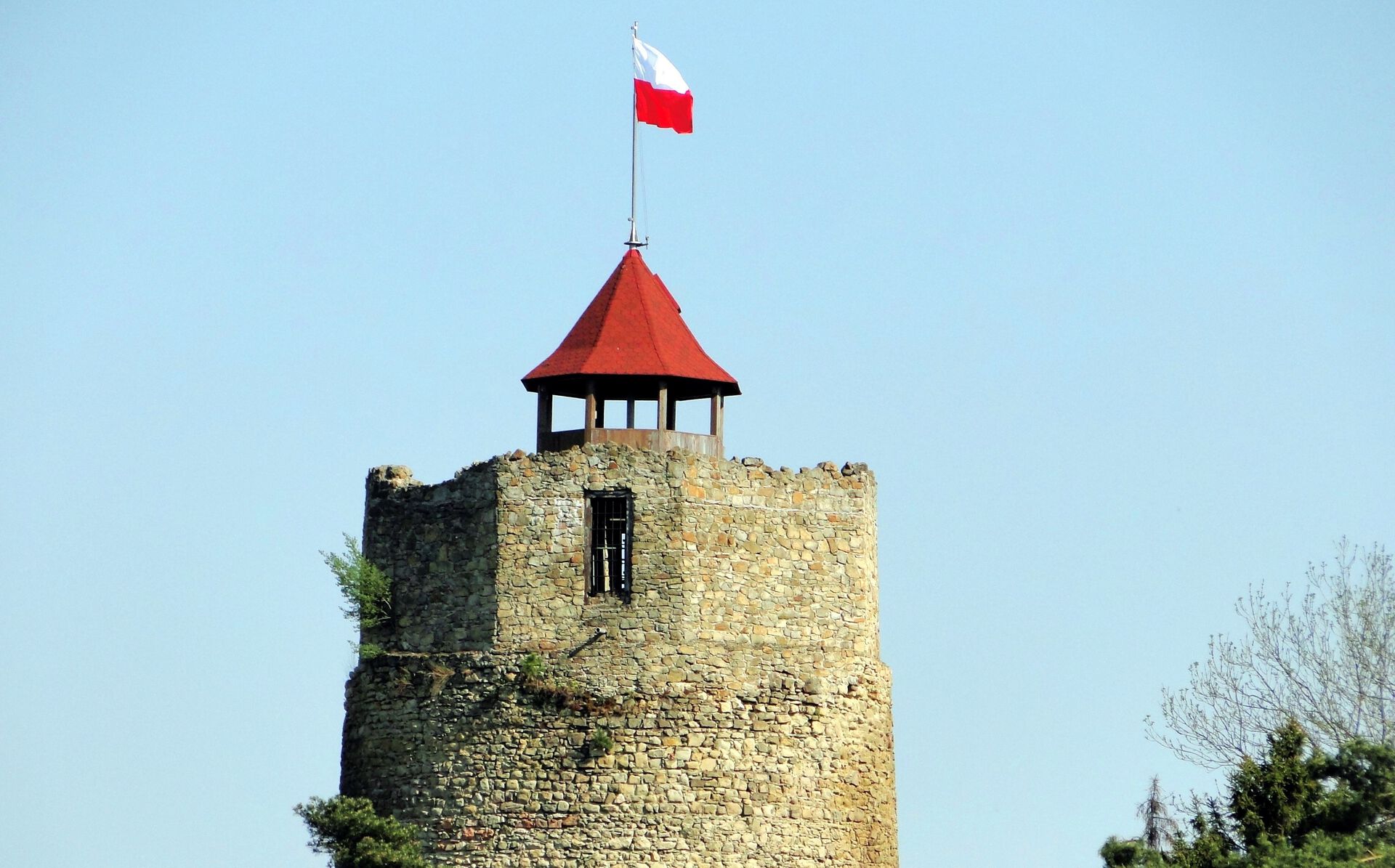 Borg med polsk flagg