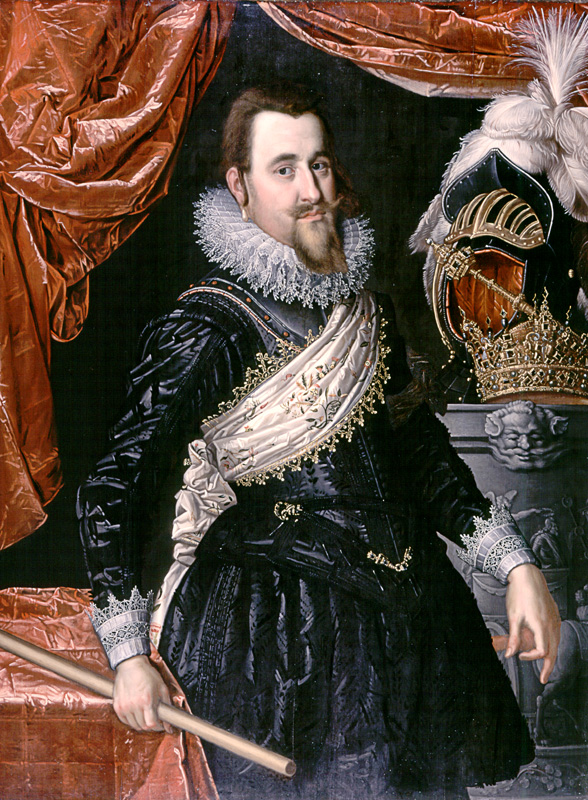 Portrett av Kristian 4., malt av Pieter Isaacsz mellom 1611-1616
