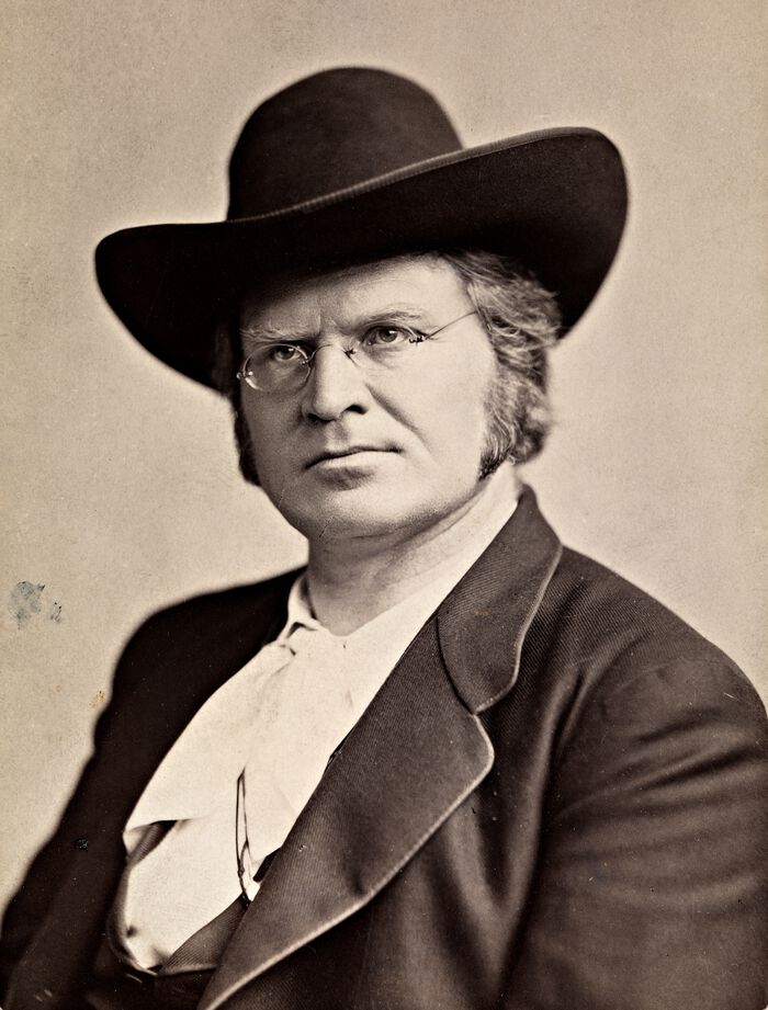 portrett av Bjørnstjerne Bjørnson med hatt