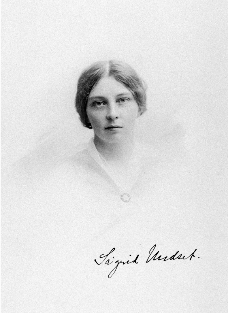 Portrettfotografi av Sigrid Undset