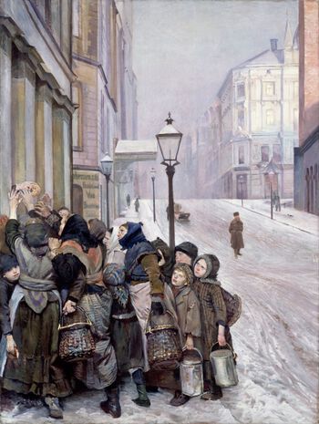 Christian Krogh: Kampen for tilværelsen (1889). Foto: Nasjonalmuseet.