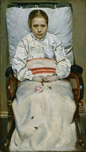 Christian Krogh: Syk pike (1881). Foto: Nasjonalmuseet / Lathion, Jacques.