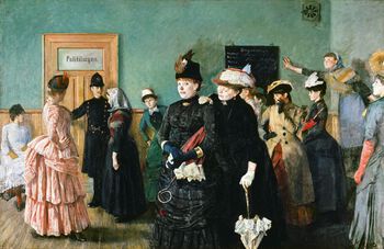 Christian Krogh: Albertine i politilegens venteværelse (1885-1887). Foto: Nasjonalmuseet / Lathion, Jacques