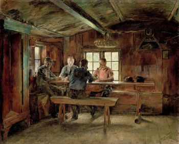 Harriet Backer: Kortspillere (1897). Foto: Nasjonalmuseet.