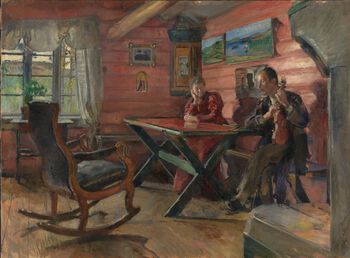 Harriet Backer: Gamlestua på Kolbotn (1896). Foto: Nasjonalmuseet.