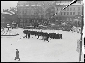 Eggkø på Youngstorget, Oslo.