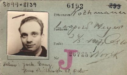 Passet til Leopold Meyer Rothmann, født i Oslo 25. mai 1917.
